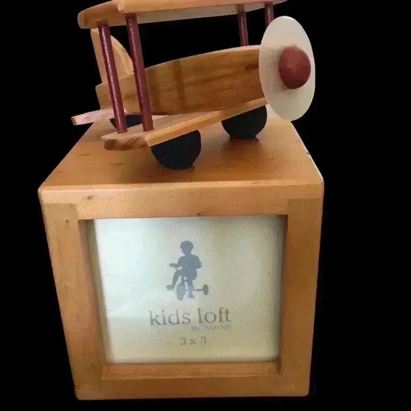 Malden Wooden Photo Cube Kids Loft Airplane Design - Picture 3 of 10